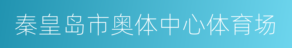 秦皇岛市奥体中心体育场的同义词