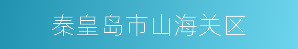 秦皇岛市山海关区的同义词