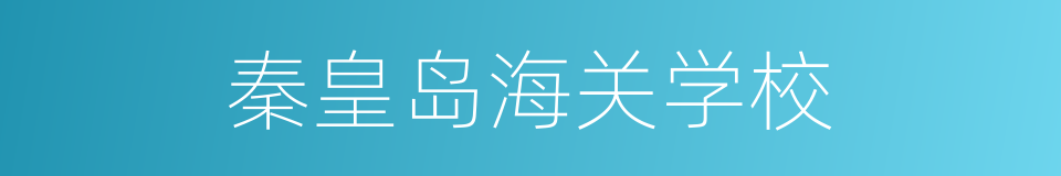 秦皇岛海关学校的同义词