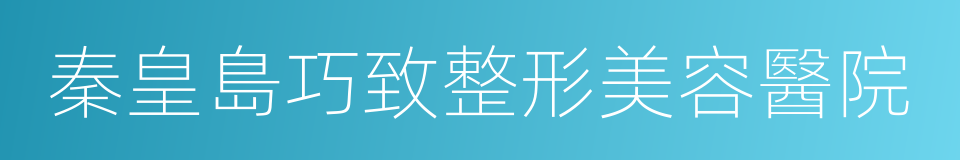 秦皇島巧致整形美容醫院的同義詞