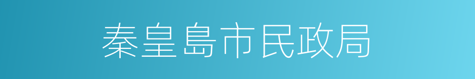 秦皇島市民政局的同義詞