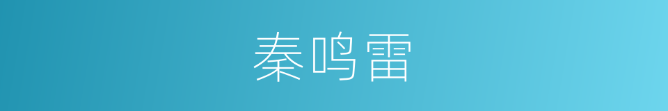 秦鸣雷的同义词