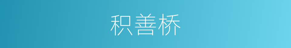 积善桥的同义词