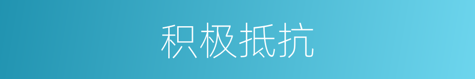 积极抵抗的同义词