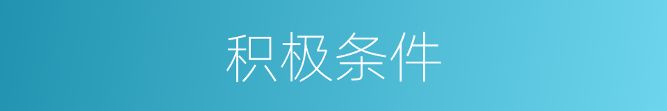 积极条件的同义词