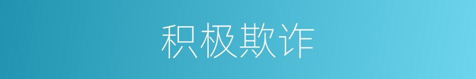 积极欺诈的同义词