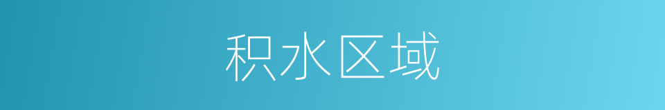积水区域的意思