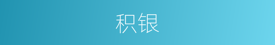 积银的同义词