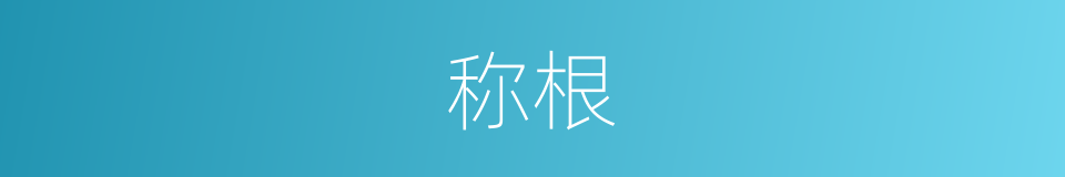 称根的同义词
