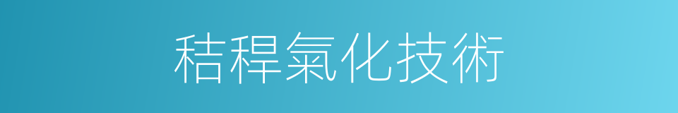 秸稈氣化技術的同義詞