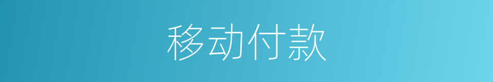 移动付款的同义词
