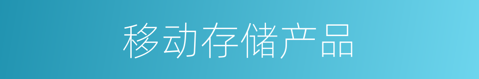 移动存储产品的同义词