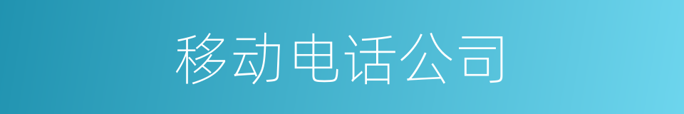 移动电话公司的同义词
