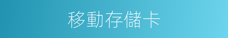 移動存儲卡的同義詞