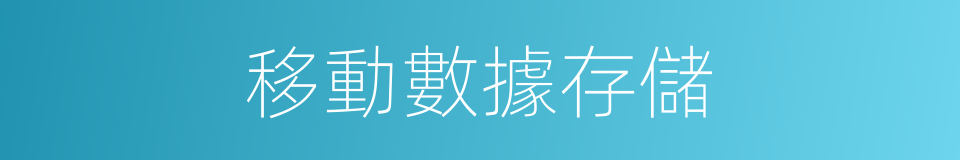 移動數據存儲的同義詞