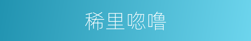 稀里唿噜的意思