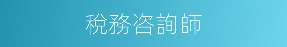 稅務咨詢師的同義詞