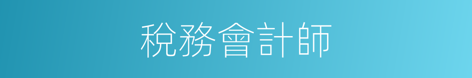 稅務會計師的同義詞