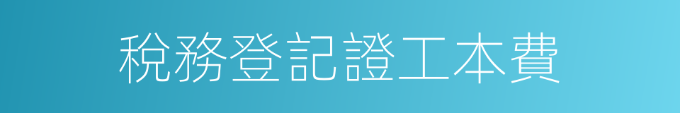 稅務登記證工本費的同義詞