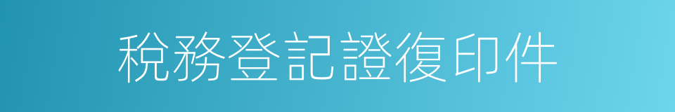 稅務登記證復印件的同義詞