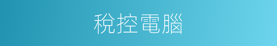 稅控電腦的同義詞