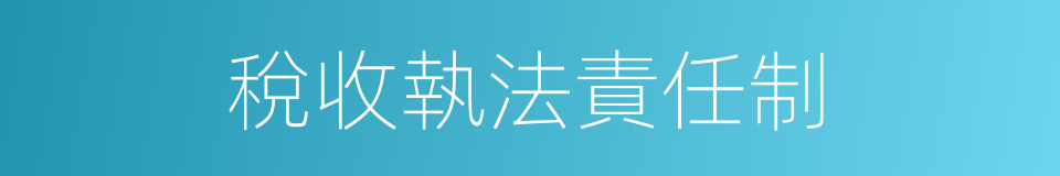 稅收執法責任制的同義詞