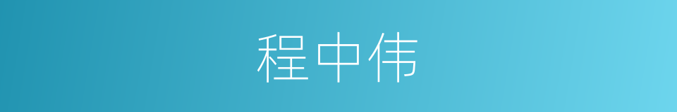 程中伟的同义词