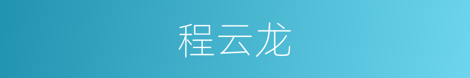 程云龙的同义词
