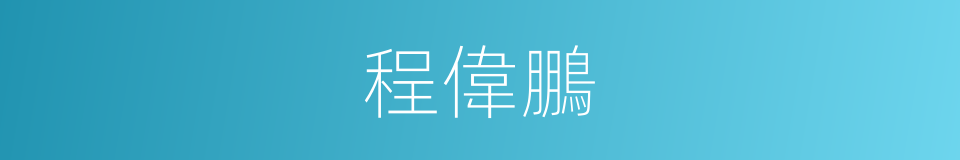 程偉鵬的同義詞