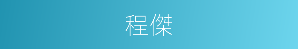 程傑的同義詞