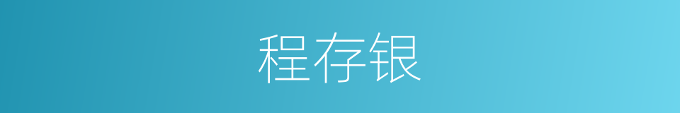 程存银的同义词