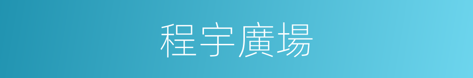 程宇廣場的同義詞