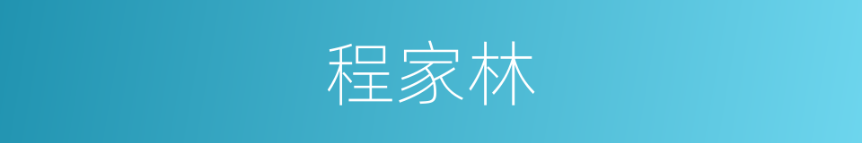 程家林的同义词