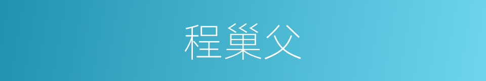 程巢父的同义词