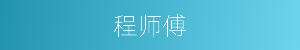 程师傅的同义词