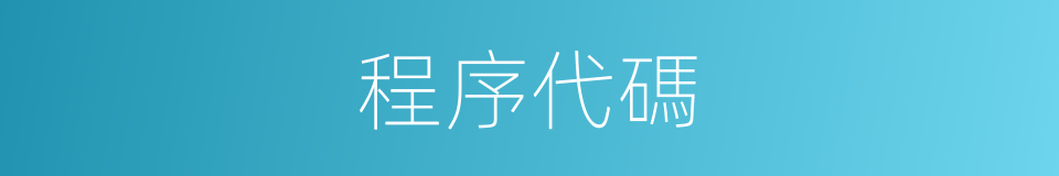 程序代碼的同義詞