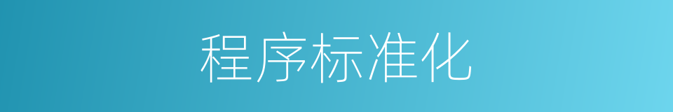 程序标准化的同义词