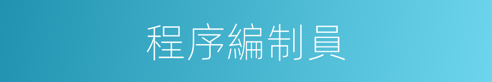 程序編制員的同義詞