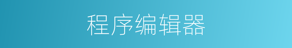 程序编辑器的同义词