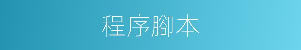 程序腳本的同義詞