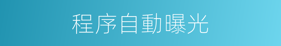 程序自動曝光的同義詞