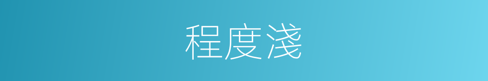 程度淺的同義詞