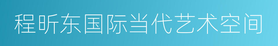 程昕东国际当代艺术空间的同义词