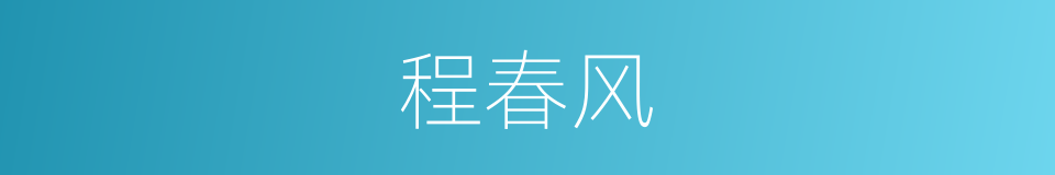 程春风的同义词