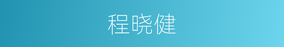 程晓健的同义词