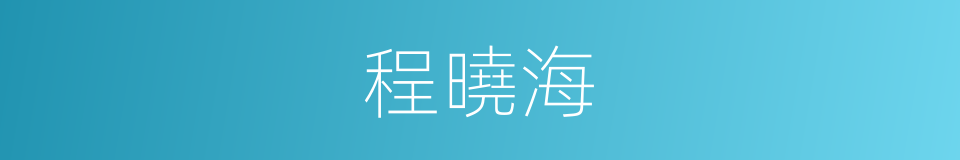 程曉海的同義詞