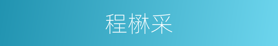 程楙采的同义词