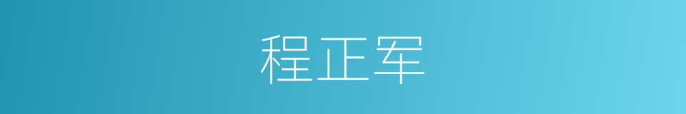 程正军的同义词