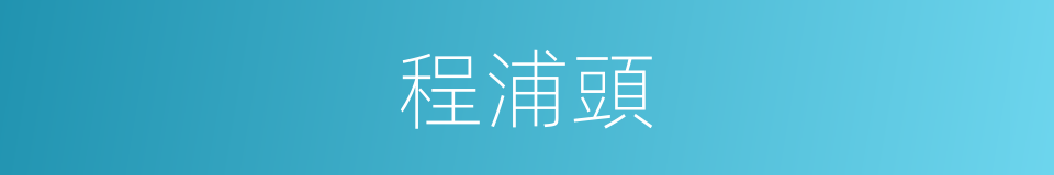 程浦頭的同義詞
