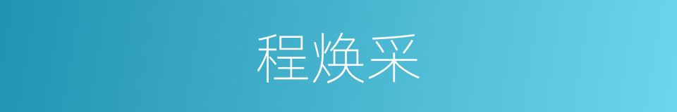 程焕采的同义词